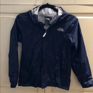 Navy blue girls raincoat